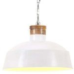 vidaXL Lampă suspendată industrială, alb, 58 cm, E27 vidaXL Lampă suspendată industrială, alb, 58 cm, E27
