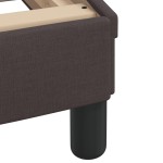 vidaXL Pat cu saltea, maro închis, 90x200 cm, textil vidaXL Pat cu saltea, maro închis, 90x200 cm, textil