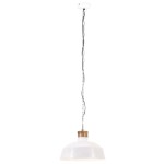 vidaXL Lampă suspendată industrială, alb, 32 cm, E27 vidaXL Lampă suspendată industrială, alb, 32 cm, E27