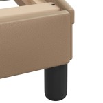 vidaXL Pat cu saltea, cappuccino, 90x200 cm piele ecologică