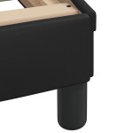 vidaXL Pat cu saltea, negru, 100x200 cm, piele ecologică