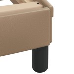 vidaXL Pat cu saltea, cappuccino, 100x200cm piele ecologică