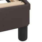 vidaXL Pat cu saltea, maro închis, 120x200 cm, textil vidaXL Pat cu saltea, maro închis, 120x200 cm, textil