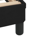 vidaXL Pat cu saltea, negru, 140x190 cm, catifea