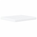 vidaXL Pat cu saltea, negru, 160x200 cm, piele ecologică