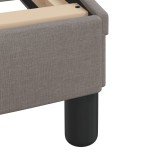 vidaXL Pat cu saltea, gri taupe, 200x200 cm, textil