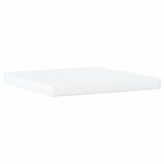 vidaXL Pat cu saltea, maro, 200x200 cm, piele ecologică