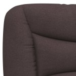 vidaXL Pat cu saltea, maro închis, 90x190 cm, textil vidaXL Pat cu saltea, maro închis, 90x190 cm, textil