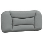 vidaXL Pat cu saltea, gri deschis, 90x200 cm, textil
