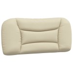 vidaXL Pat cu saltea, crem, 90x200 cm, textil vidaXL Pat cu saltea, crem, 90x200 cm, textil
