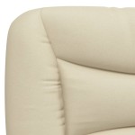 vidaXL Pat cu saltea, crem, 90x200 cm, textil vidaXL Pat cu saltea, crem, 90x200 cm, textil