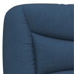 vidaXL Pat cu saltea, albastru, 90x200 cm, textil