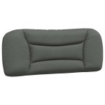vidaXL Pat cu saltea, gri închis, 100x200 cm, textil