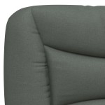 vidaXL Pat cu saltea, gri închis, 100x200 cm, textil