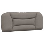 vidaXL Pat cu saltea, gri taupe, 100x200 cm, textil