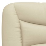 vidaXL Pat cu saltea, crem, 100x200 cm, textil vidaXL Pat cu saltea, crem, 100x200 cm, textil