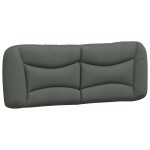 vidaXL Pat cu saltea, gri închis, 120x200 cm, textil