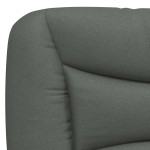vidaXL Pat cu saltea, gri închis, 120x200 cm, textil