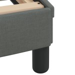 vidaXL Pat cu saltea, gri închis, 120x200 cm, textil