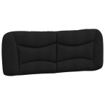 vidaXL Pat cu saltea, negru, 120x200 cm, textil