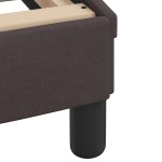 vidaXL Pat cu saltea, maro închis, 120x200 cm, textil vidaXL Pat cu saltea, maro închis, 120x200 cm, textil