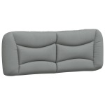 vidaXL Pat cu saltea, gri deschis, 140x190 cm, textil