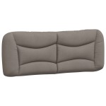 vidaXL Pat cu saltea gri taupe 140x200 cm material textil vidaXL Pat cu saltea gri taupe 140x200 cm material textil