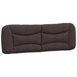 vidaXL Pat cu saltea, maro închis, 160x200 cm, textil vidaXL Pat cu saltea, maro închis, 160x200 cm, textil