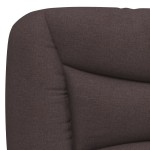 vidaXL Pat cu saltea, maro închis, 160x200 cm, textil vidaXL Pat cu saltea, maro închis, 160x200 cm, textil