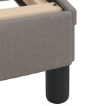 vidaXL Pat cu saltea, gri taupe, 160x200 cm material textil