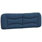 vidaXL Pat cu saltea, albastru, 160x200cm, material textil