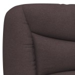vidaXL Pat cu saltea, maro închis, 200x200 cm, textil vidaXL Pat cu saltea, maro închis, 200x200 cm, textil