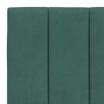 vidaXL Pat cu saltea, verde închis, 80x200 cm, catifea