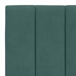 vidaXL Pat cu saltea, verde închis, 90x190 cm, catifea