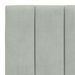 vidaXL Pat cu saltea, gri deschis, 90x200 cm, catifea