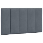 vidaXL Pat cu saltea, gri închis, 90x200 cm, catifea