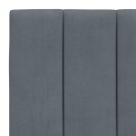 vidaXL Pat cu saltea, gri închis, 90x200 cm, catifea