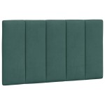 vidaXL Pat cu saltea, verde închis, 90x200 cm, catifea