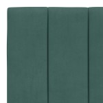 vidaXL Pat cu saltea, verde închis, 90x200 cm, catifea