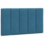 vidaXL Pat cu saltea, albastru, 90x200 cm, catifea vidaXL Pat cu saltea, albastru, 90x200 cm, catifea