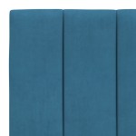 vidaXL Pat cu saltea, albastru, 90x200 cm, catifea vidaXL Pat cu saltea, albastru, 90x200 cm, catifea