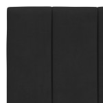 vidaXL Pat cu saltea, negru, 100x200 cm, catifea