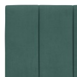 vidaXL Pat cu saltea, verde închis, 100x200 cm, catifea