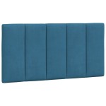 vidaXL Pat cu saltea, albastru, 100x200 cm, catifea vidaXL Pat cu saltea, albastru, 100x200 cm, catifea