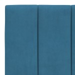 vidaXL Pat cu saltea, albastru, 100x200 cm, catifea vidaXL Pat cu saltea, albastru, 100x200 cm, catifea