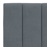 vidaXL Pat cu saltea, gri închis, 120x200 cm, catifea