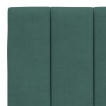 vidaXL Pat cu saltea, verde închis, 120x200 cm, catifea