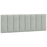 vidaXL Pat cu saltea, gri deschis, 140x190 cm, catifea