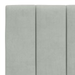 vidaXL Pat cu saltea, gri deschis, 140x190 cm, catifea