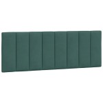 vidaXL Pat cu saltea, verde închis, 140x190 cm, catifea